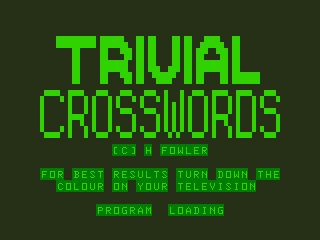Trivial Crosswords