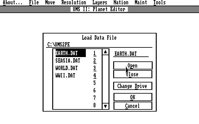 UMS II: Nations at War - Planet Editor