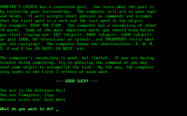 Vampire's Castle Adventure