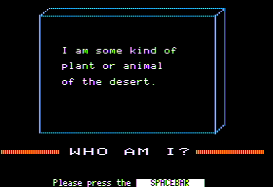 Who am I?: Plants and Animals of the Desert