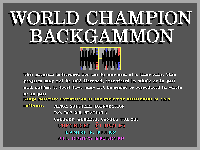 World Champion Backgammon